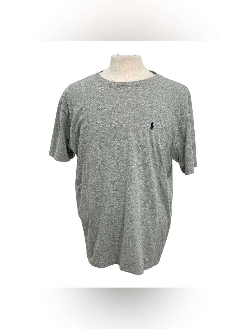 Polo Ralph Lauren Men's Large Tee T Shirt Gray Short Sleeve Crew Neck Pony Logo